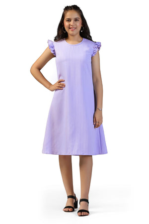 Fashion Dream Girls Solid Knee Length Dress|Girl Dress|Frock|Girls Casual Dress|Girls' Frock|Solid Dress for Girls|Knee Length for Girls|Kids Girls