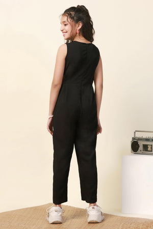 Fashion Dream Girl's Ankle Length Solid Jumpsuit