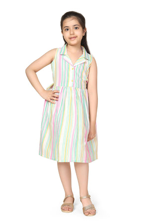 Fashion Dream Girl’s Knee Length Striped Dresses