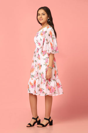 Fashion Dream Girl's Above Knee Length Fit and Flared Dresses