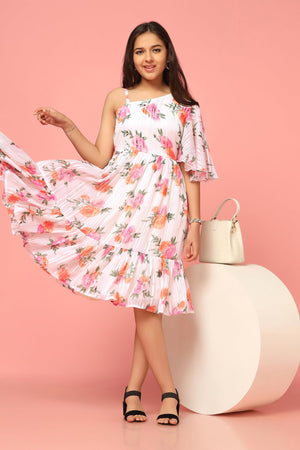 Fashion Dream Girl's Above Knee Length Fit and Flared Dresses