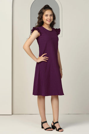 Fashion Dream Girls Solid Knee Length Dress|Girl Dress|Frock|Girls Casual Dress|Girls' Frock|Solid Dress for Girls|Knee Length for Girls|Kids Girls