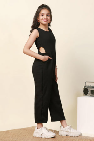 Fashion Dream Girl's Ankle Length Solid Jumpsuit
