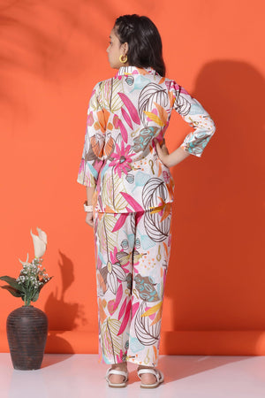 Fashion Dream Girl’s Rayon Cotton Clothing Set|Girls Clothing Set|Printed Girls Co-ords Set|Shirt and Pant set|Printed Clothing Set|2 Piece Set