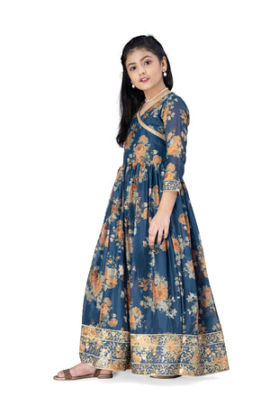 Jwalin Girl's Ethnic Readymade Maxi Length Flared Dresses