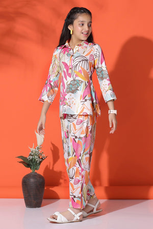 Fashion Dream Girl’s Rayon Cotton Clothing Set|Girls Clothing Set|Printed Girls Co-ords Set|Shirt and Pant set|Printed Clothing Set|2 Piece Set