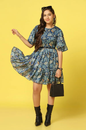 Fashion Dream Girl's Above Knee Length Fit and Flared Dresses