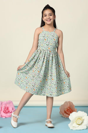 Fashion Dream Girl’s Floral Printed Knee Length Dress