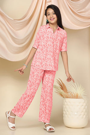 Fashion Dream Girl’s Cotton Blend Clothing Set|Coords Set For Girls|Outfits For Girls|Girls Combo Dress Set|Co-ords|Top And Pant Set|Kids co-ords Set