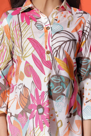 Fashion Dream Girl’s Rayon Cotton Clothing Set|Girls Clothing Set|Printed Girls Co-ords Set|Shirt and Pant set|Printed Clothing Set|2 Piece Set