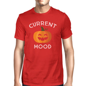 Pumpkin Current Mood Mens Red Shirt