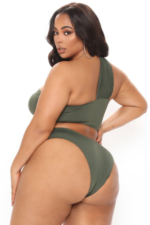 Vacation Affairs Tie 2 Piece Bikini - Olive