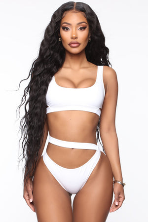 Dive In 2 Piece Strappy Bikini  - White