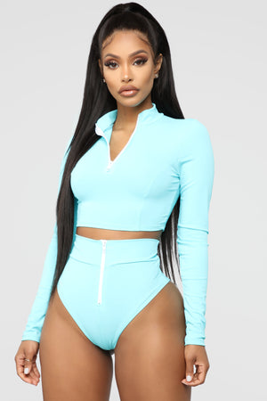 Water Sports III Long Sleeve Bikini - Blue