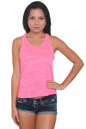 Women's Tank Top Slashed Back Burnout