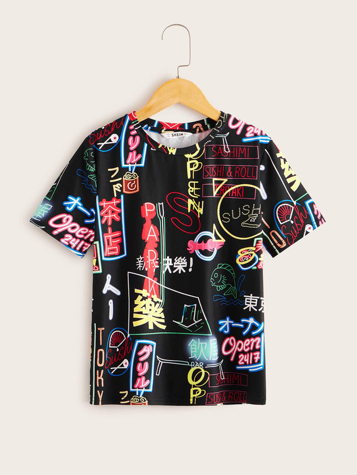 Boys All Over Slogan Graphic Tee