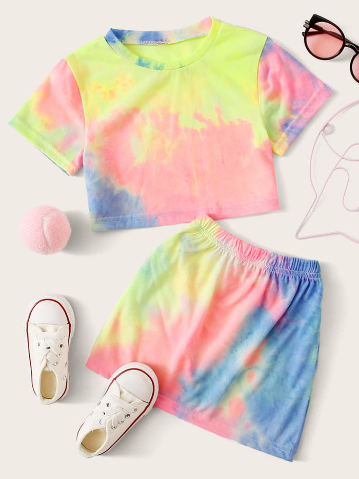 Toddler Girl Tie Dye Tee & Skirt