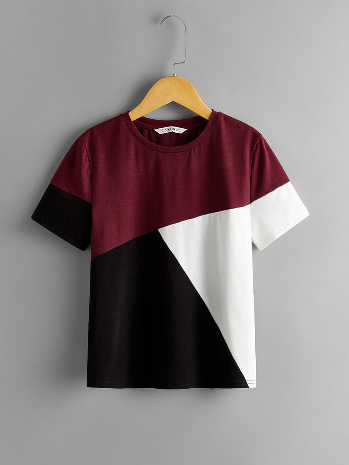 Boys Colorblock Short Sleeve Tee