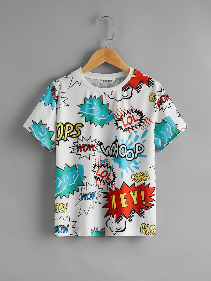 Boys Letter Graphic Top