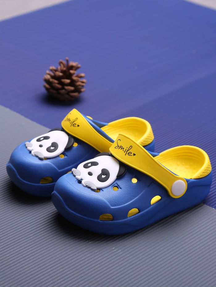 Toddler Boys Panda Appliques Hollow Out Sandals Royal Blue