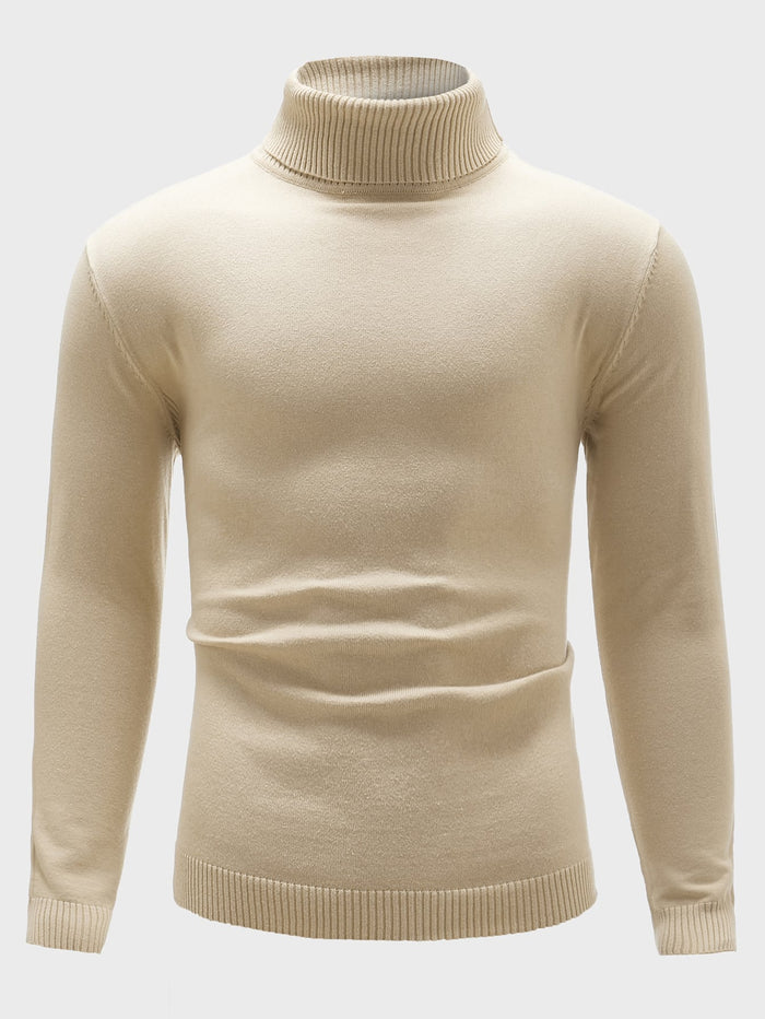 Men Solid Turtleneck Sweater