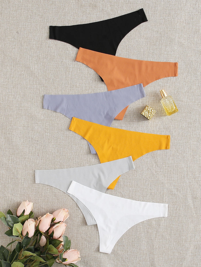 6pack Rib Seamless Panty Set