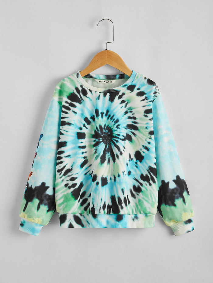Girls Tie Dye Pullover