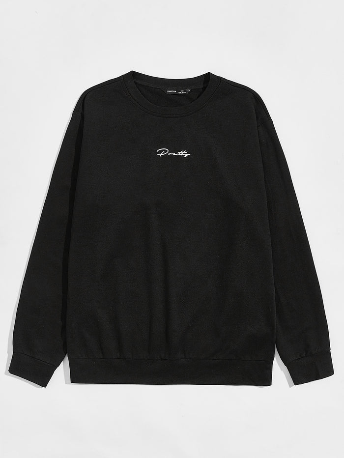 Men Letter Graphic Pullover