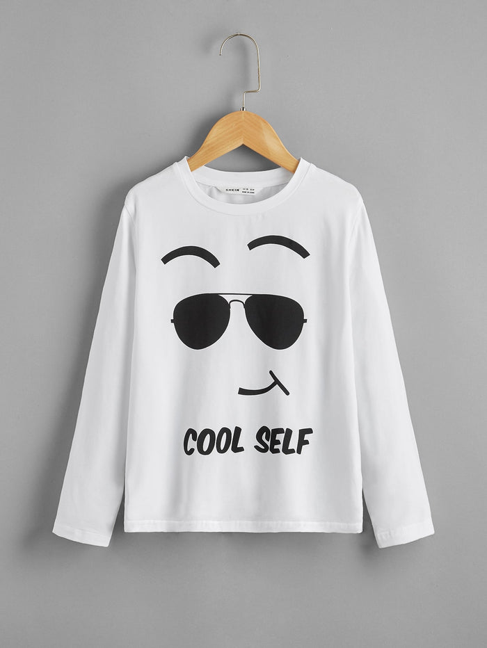 Boys Figure & Letter Graphic Tee