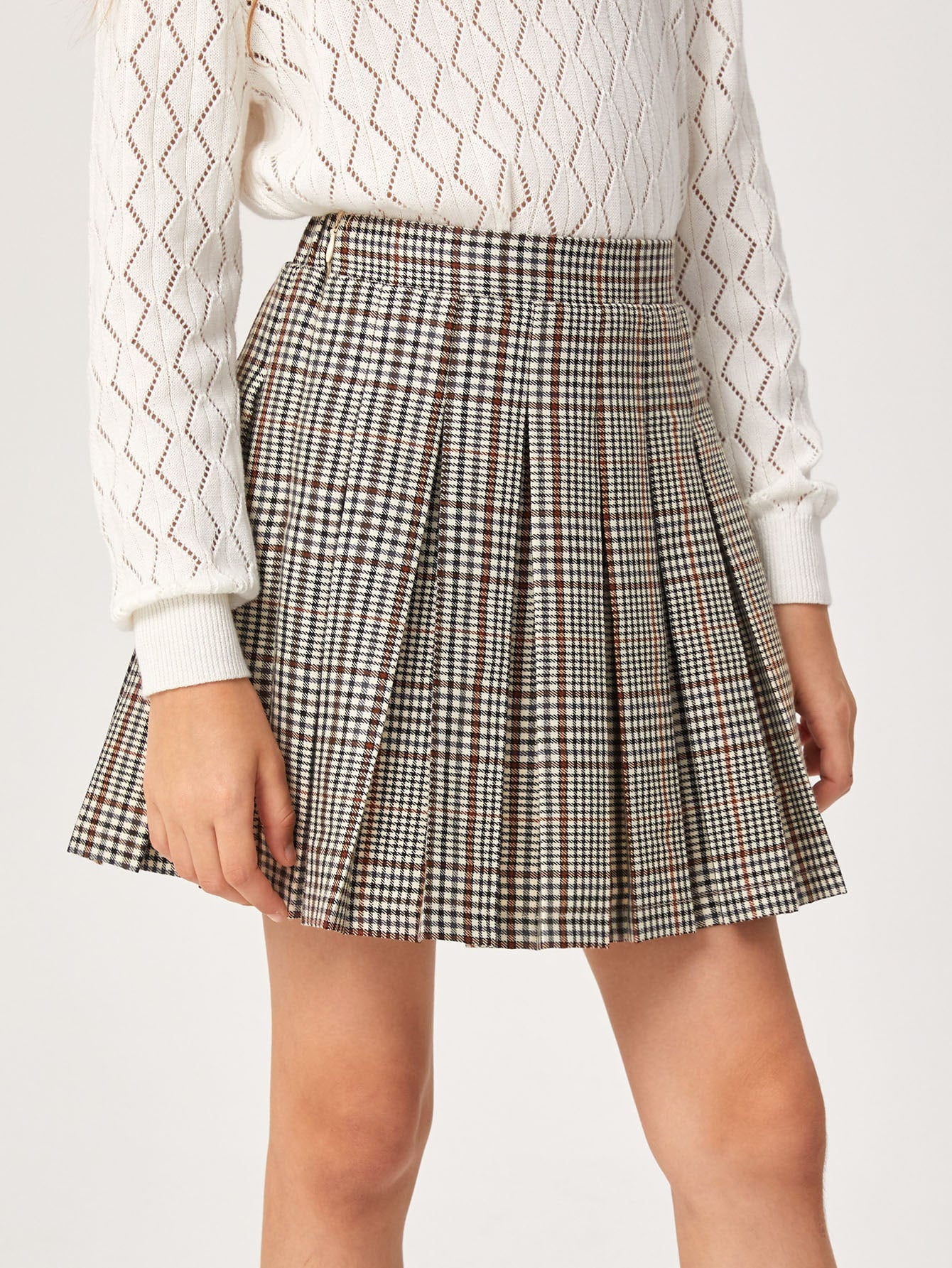 Tartan skirt glassons top