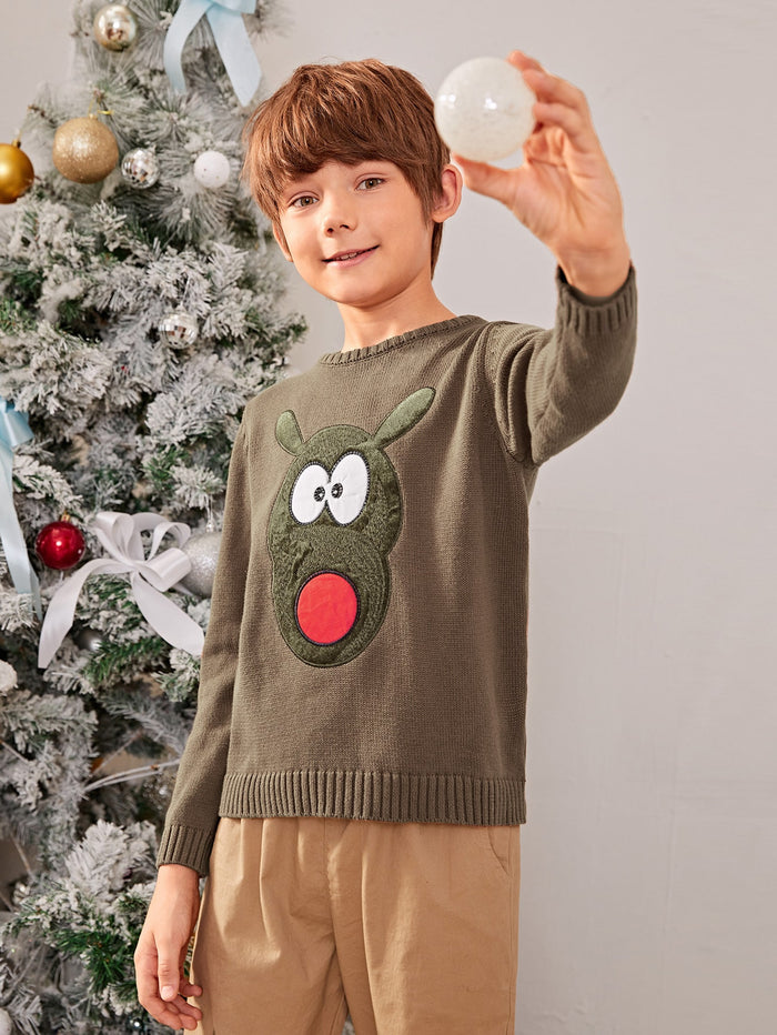 Boys Animal Pattern Sweater