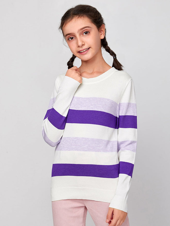 Girls Striped Sweater
