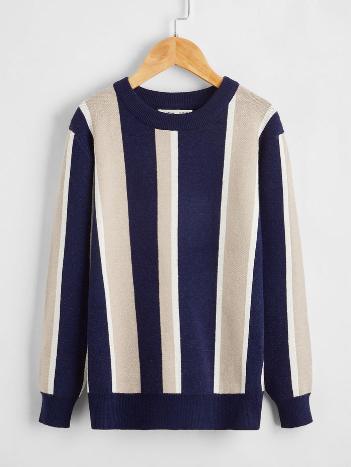 Boys Striped Pattern Sweater