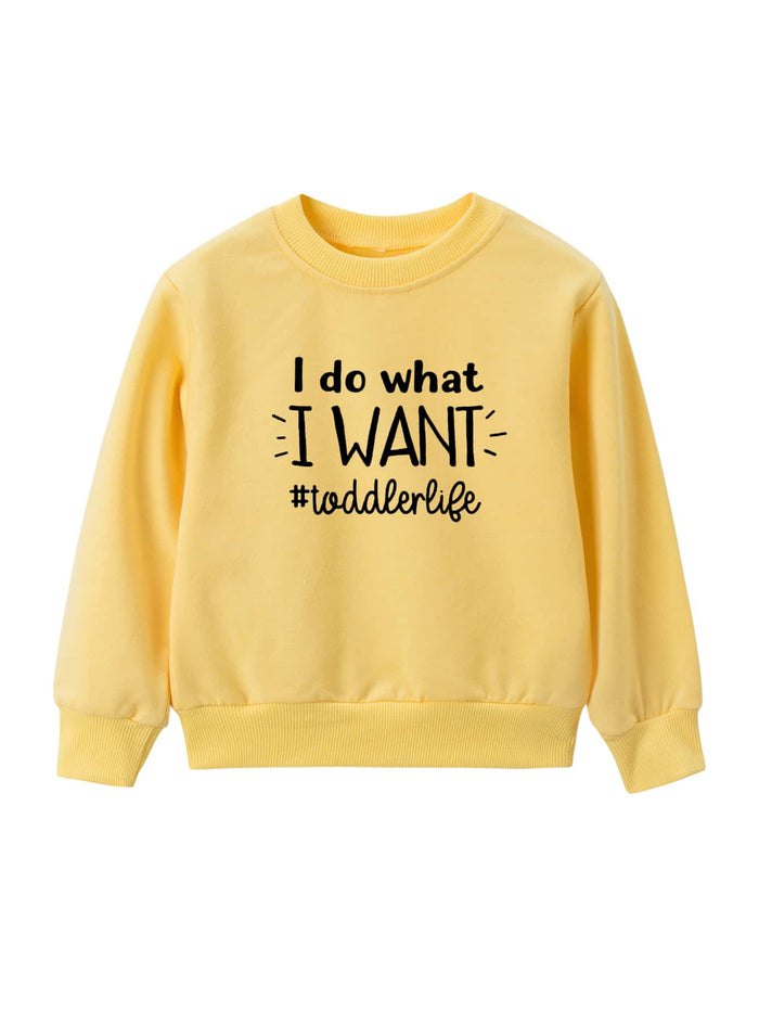 Toddler Girls Slogan Graphic Sweatshirt
