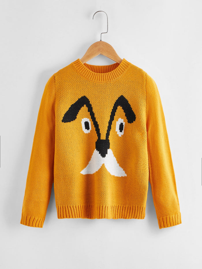 Boys Cartoon Pattern Sweater