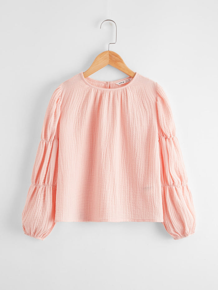 Girls Lantern Sleeve Top