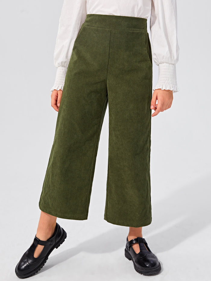 Girls Wide Leg Cord Pants