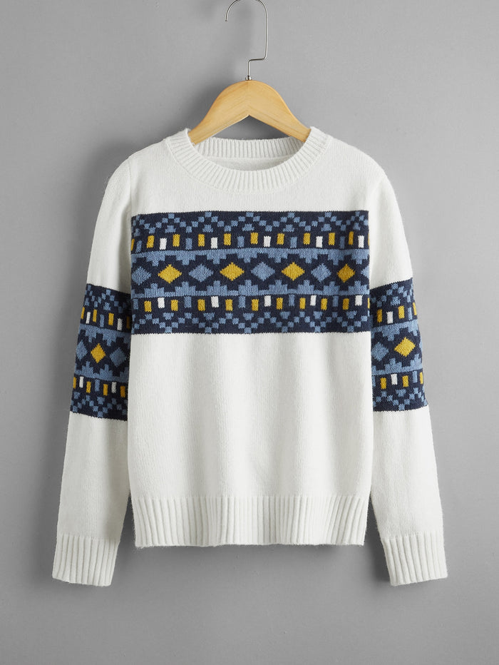 Boys Fair Isle Pattern Sweater
