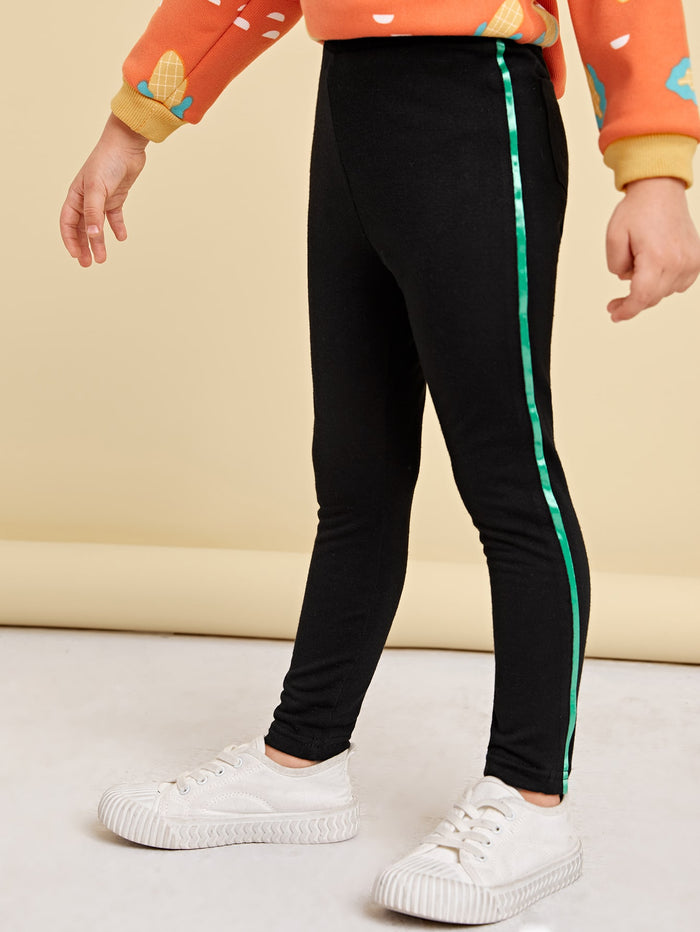 Toddler Girls Side Tape Panel Leggings
