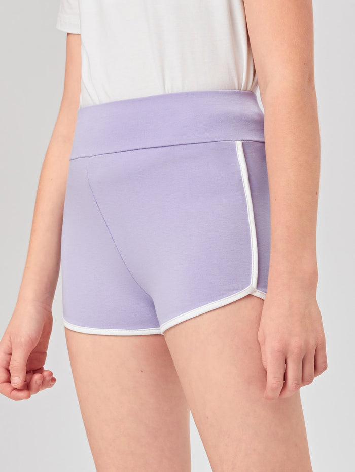 Girls Wide Waistband Dolphin Shorts Pastel