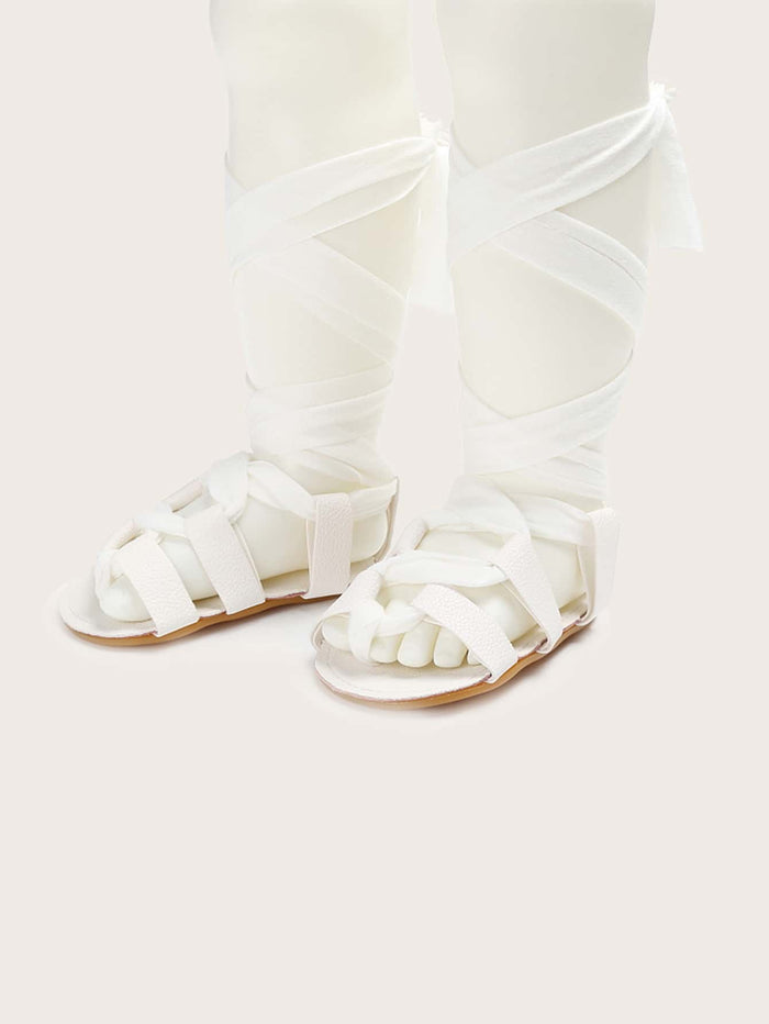 Baby Girl Minimalist Gladiator Sandals White