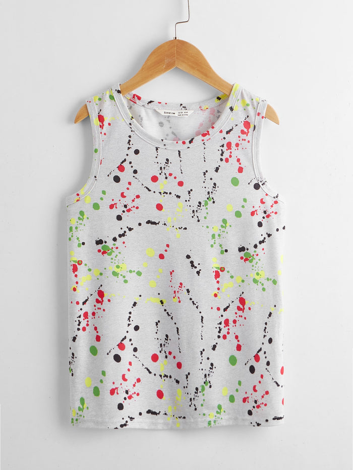 Boys Ink Splatter Tank Top