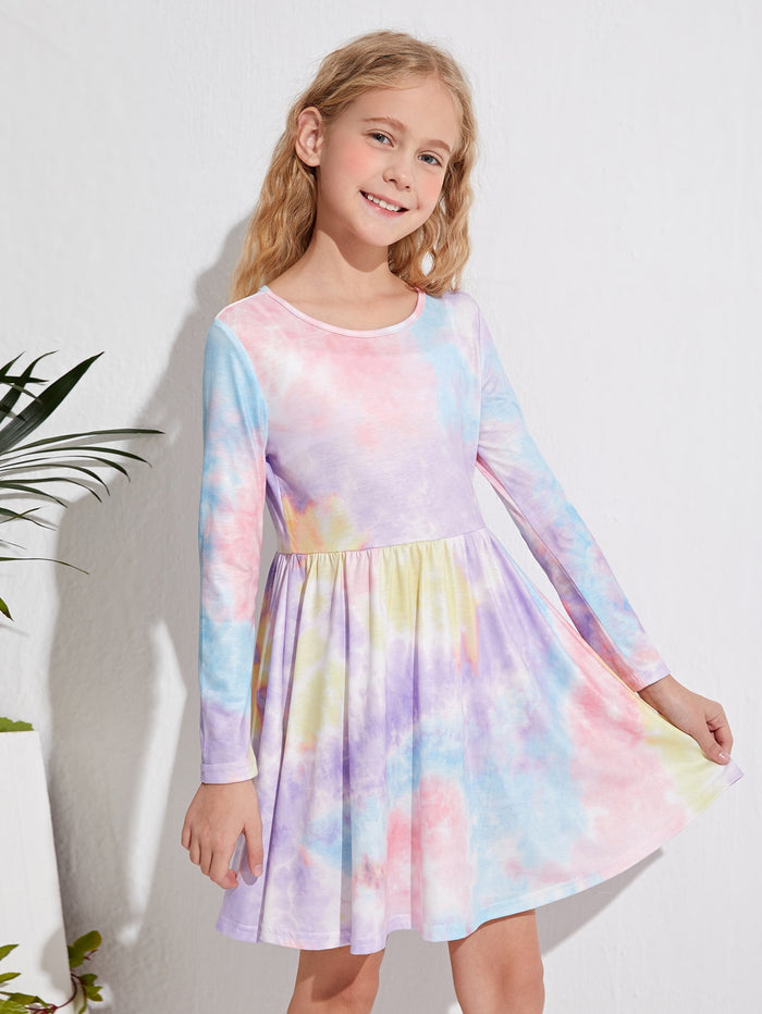 Girls Tie Dye Dress