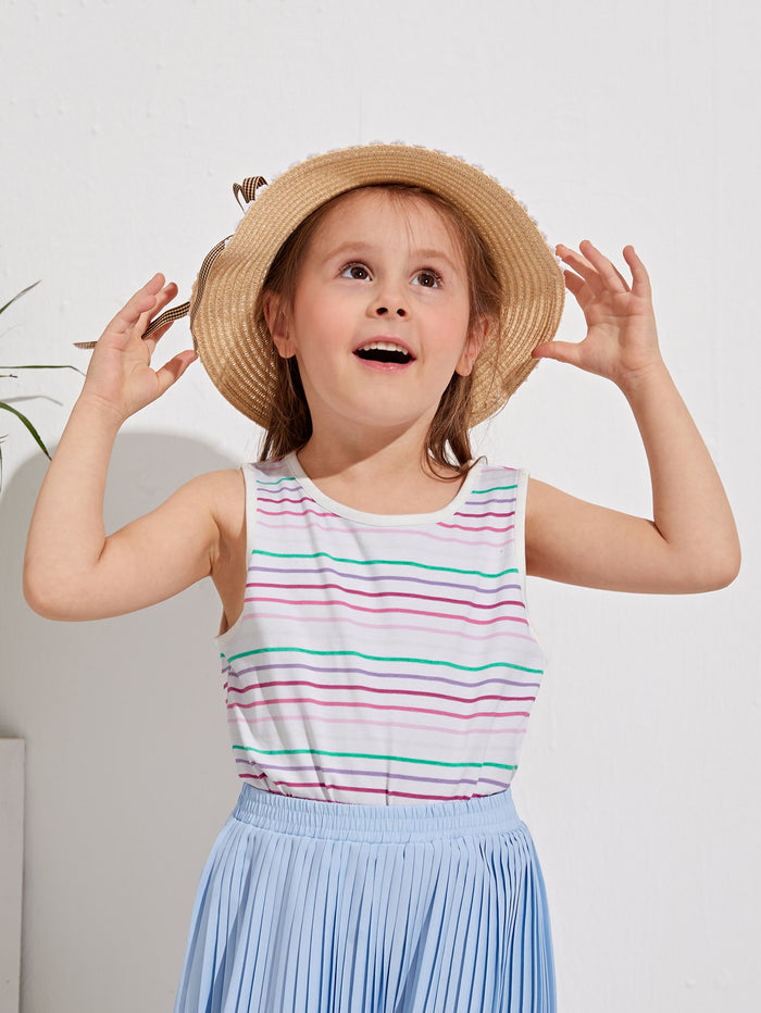 Toddler Girls Striped Tank Top