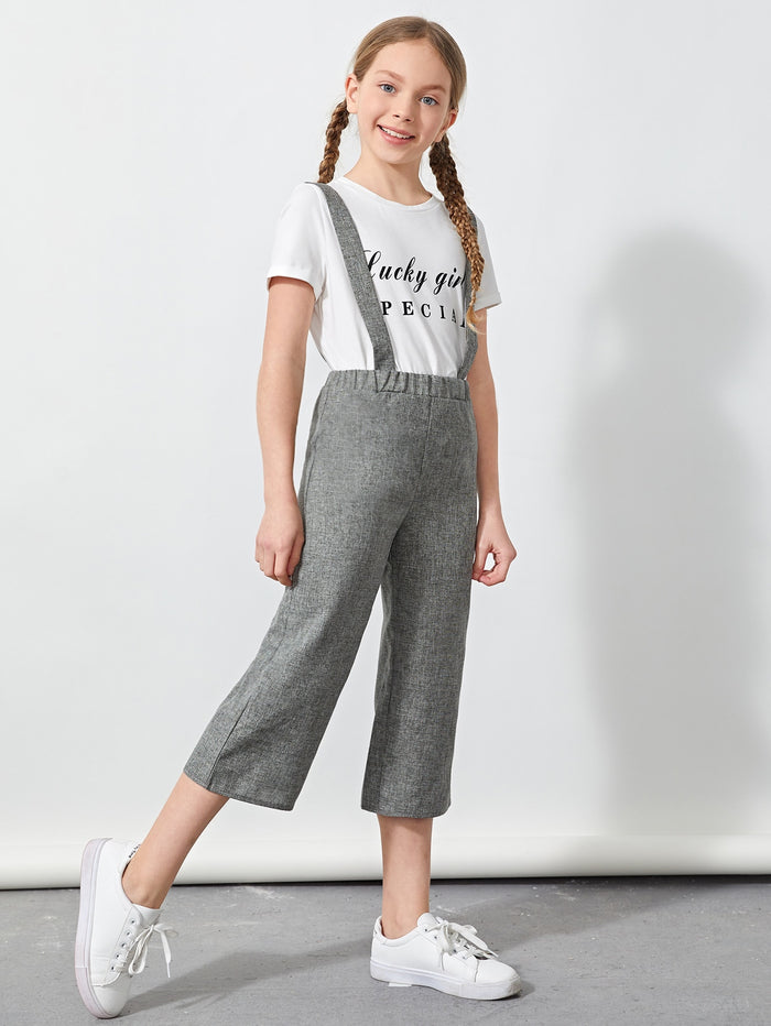 Girls Capri Pinafore Pants