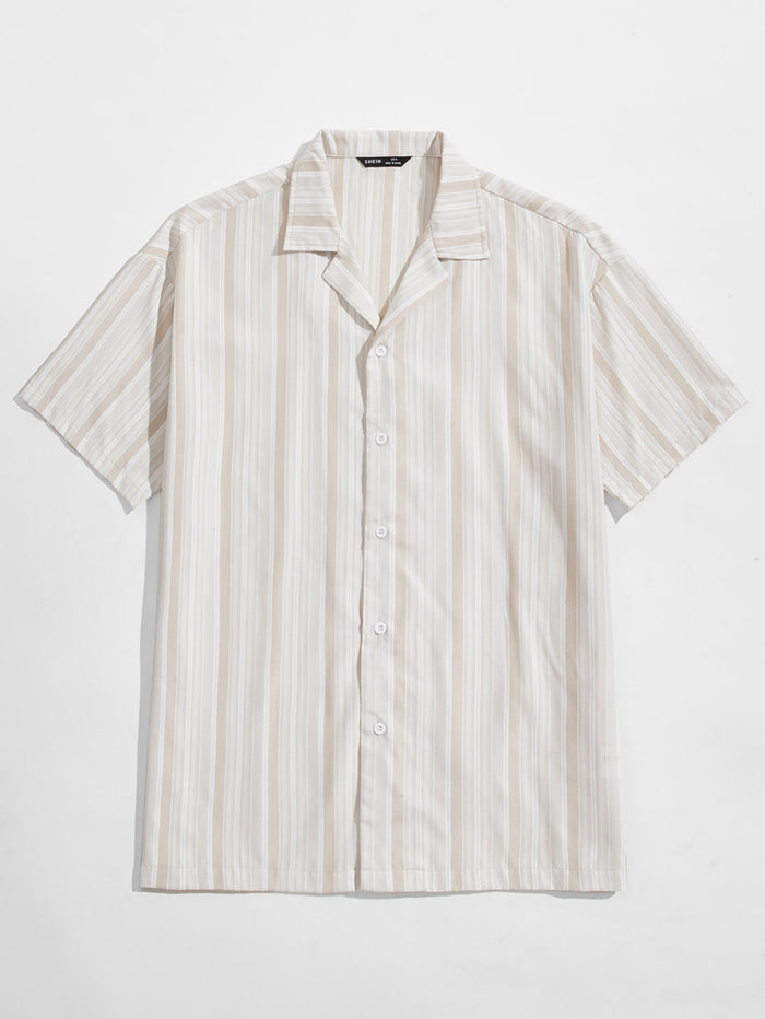 Men Striped Print Shirt