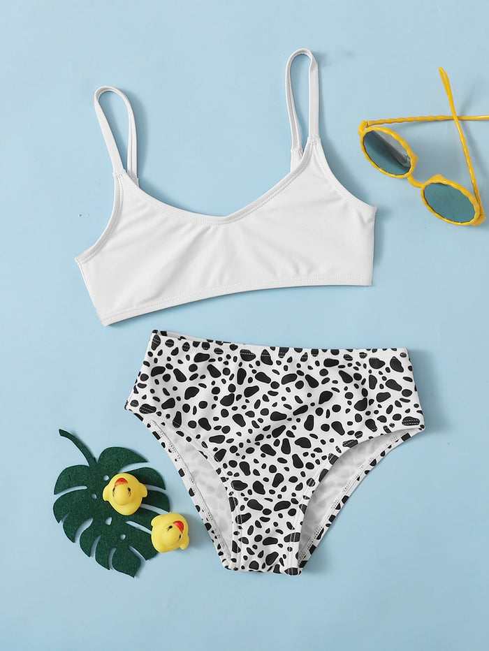 Toddler Girls Dalmatian Bikini Swimsuit