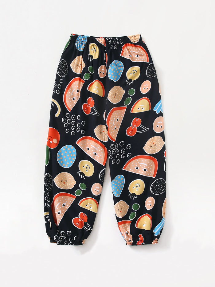 Toddler Girls Cartoon Graphic Pants