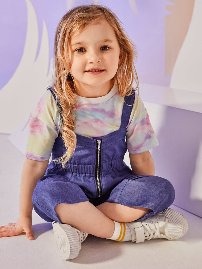 Toddler Girls Zip Up Pocket Jumpsuit Without Top