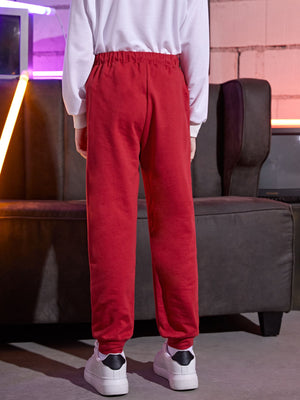 Boys Letter Graphic Slant Pocket Drawstring Sweatpants